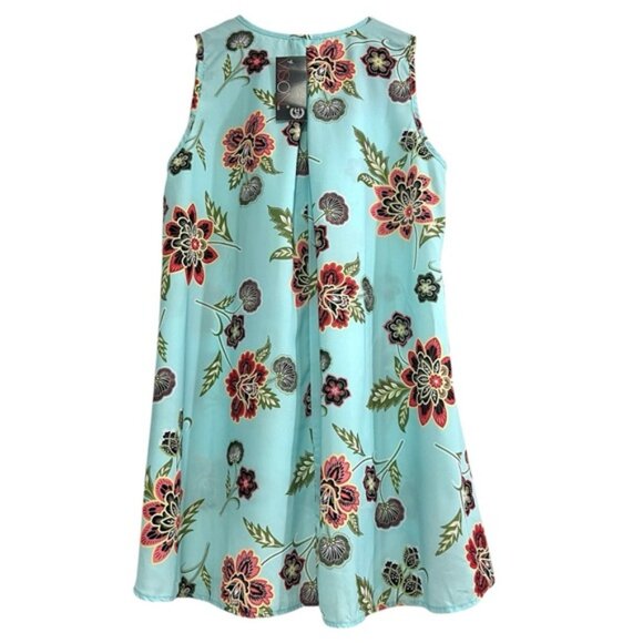 Vision Womens Mint Floral Sleeveless Blouse Size Small NWT - Picture 2 of 5